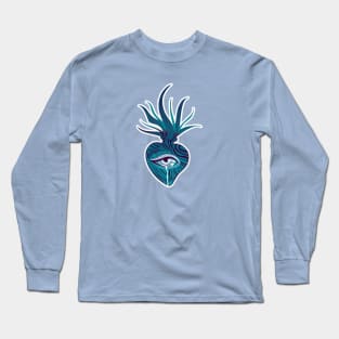 Blue Holy heart Long Sleeve T-Shirt